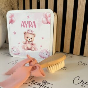 Geschenkset: Spardose & Babybürste mit Namen