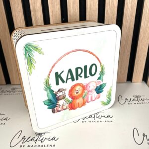 Geschenkset: Spardose & Babybürste mit Namen