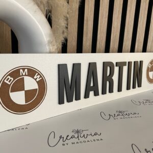 Personalisierte Holztafel mit Namen