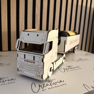 Personalisierter Lastwagen mit Weinflasche