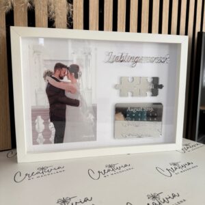 Personalisierter Bilderrahmen mit Kalender & Hochzeitsdatum