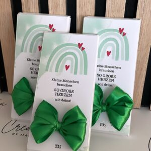 Personalisierte Schokolade mit Namen & Dankesbotschaft