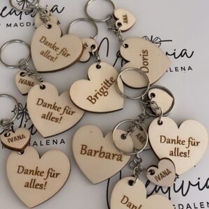 Schlüsselanhänger mit Namen oder kurzer Widmung