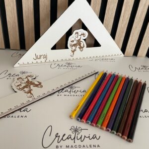 Personalisierter Dreikant & Farbstifte-Set